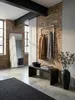 Silberne Metall-Wandgarderobe mit schlichtem Design, Produktbild-Vorschau 4