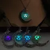 Mond leuchtender Türkis Anhänger Charm Schmuck Kette Produktbild-Vorschau 4