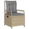 7-tlg. Garten-Essgruppe mit Kissen Beige Poly Rattan Produktbild-Vorschau 3