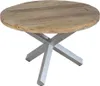 Esszimmertisch rund 120 cm Mangoholz Natur Silber RUNIS Produktbild-Vorschau 1