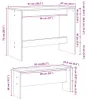 vidaXL 3-tlg. Esstisch und Bank Set Weiß Holzwerkstoff Produktbild-Vorschau 7