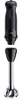 A black and silver hand blender is shown against a white background. The blender is in two parts: the motor unit and the blending attachment. Anteprima dell’immagine prodotto
