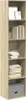 A tall, narrow bookshelf with several shelves, displaying books and decorative items. Voir les images du produit