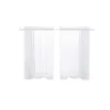 A pair of white sheer curtains hanging on a curtain rod against a white background. Anteprima dell’immagine prodotto