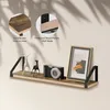 EUGAD 3er Set Wandregal, Schweberegal, Vintage-Holzoptik,  Produktbild-Vorschau 8
