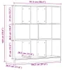 vidaXL Artisan dubová knižnica 97,5x29,5x100 cm materiál na Náhľad obrázku produktu 8