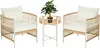 A set of outdoor furniture including two chairs and a table with a plant on it, displayed on a white background. Produktbild-Vorschau