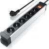 A power strip with multiple outlets and a switch, shown from a diagonal angle on a white background. Voir les images du produit