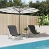 vidaXL Strandstühle 2 Stk. Textilene & Pulverbeschichteter Produktbild-Vorschau 2