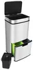 RIBELLI Sensor-Mülleimer 72 l – 4 Fächer – silber Produktbild-Vorschau 1