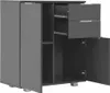 vidaXL Sideboard Hochglanz-Grau 71x35x80 cm Holzwerkstoff Produktbild-Vorschau 4