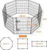 Diagrams showing different configurations and dimensions of a pet playpen. Produktbild-Vorschau