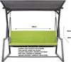 Auflagen für Hollywoodschaukel 180x60 + 180x50 cm Lemon Produktbild-Vorschau 2