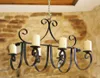 Lampadario castello 60 cm portacandele candela metallo Anteprima dell’immagine prodotto 2