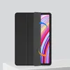 A black tablet case with a colorful screen displayed inside, shown on a white surface against a light gray background. Podgląd zdjęcia produktu