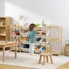 Regał dla dzieci Relaxdays, 12 pudełek, 4 półki, regał na Podgląd zdjęcia produktu 2