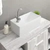 vidaXL Waschbecken Weiß 48x25x15 cm Keramik Produktbild-Vorschau 2