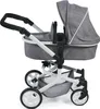 A side view of a gray and white doll stroller. Produktbild-Vorschau