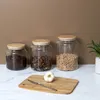 Vorratsdose aus Glas 2.9L mit Holzdeckel – Luftdichtes Produktbild-Vorschau 3