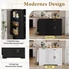 Sideboard 115 cm, 3 Türen, 1 Schublade, ausziehbare Regale, Produktbild-Vorschau 4