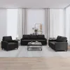 vidaXL 3-dielna sedacia súprava s vankúšom Black Velvet Náhľad obrázku produktu 1