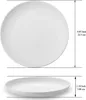 Set di piatti di plastica bianchi Berglander 12 pezzi 23 cm Anteprima dell’immagine prodotto 2
