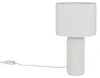 Tischleuchte, Keramik, weiß, E27, Schnurschalter, H 36 cm Produktbild-Vorschau 5