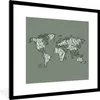 MuchoWow® MuchoWow® Gerahmtes Poster Weltkarte - Grau - Produktbild-Vorschau 1