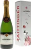 A bottle of Taittinger Brut Réserve Champagne and its gift box. Produktbild-Vorschau