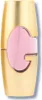 A perfume bottle with a gold casing and a pink liquid inside. Podgląd zdjęcia produktu