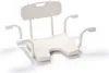 A white bathtub seat with a backrest and armrests, shown from a slightly elevated front-left angle against a white background. Produktbild-Vorschau
