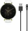 A smartwatch and its charging cable are displayed against a white background. Voir les images du produit