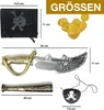 Pirat Set Kinder Piratenhut Augenklappe Fernrohr Kinder Produktbild-Vorschau 3