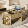 Merax Table basse réglable en hauteur avec portes Voir les images du produit 2