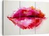 Bild auf Leinwand - Leinwandbild - Rote Lippen glänzend Produktbild-Vorschau 1