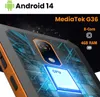 Close-up of a smartphone with a circuit board graphic overlay, highlighting its processor and RAM. Voir les images du produit