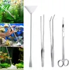 4PCS nerezové akvarijní nádrže vodní rostliny pinzeta a Náhled obrázku produktu 5