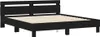 A black bed frame with a slatted base is shown against a white background. Náhled obrázku produktu