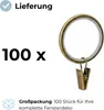 100 Stück Metall Gardinenringe mit Clips Farbe Antikgold Produktbild-Vorschau 8