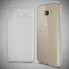 A clear phone case and a gold Samsung phone are displayed side-by-side against a gray background. Anteprima dell’immagine prodotto