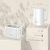 Zestaw śniadaniowy HOMCOM Kettle Toaster ze stali Podgląd zdjęcia produktu 3