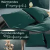 Teddy Plüsch Bettwäsche 200x200 cm Warme Winter Uni Wende Produktbild-Vorschau 5