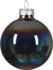 Weihnachtskugeln Glas 6cm x 10 Stück - Schwarz Irisierend Produktbild-Vorschau 1