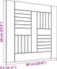 vidaXL Tischplatte Massivholz Teak 60×60×2,5 cm Produktbild-Vorschau 6
