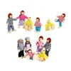 Marionnettes en bois - Famille avec 7 figurines Voir les images du produit 7
