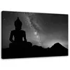 Leinwandbild buddha aurora borealis landschaft 120x80 cm Produktbild-Vorschau 1