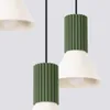 Lampa wisząca ryflowana ESTRIA zielono-beżowa 3xE14x15W Podgląd zdjęcia produktu 5