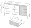 AX LIVING Trentinis 153 2T3S Buffet noir, 153,5 cm, surface Voir les images du produit 7