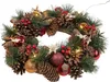 Idena Weihnachtskranz Ø 28 cm mit 10 warm weißen LEDs Tür- Produktbild-Vorschau 2