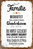 vianmo Holzschild 18x12 cm Familie Teil von etwas Produktbild-Vorschau 1